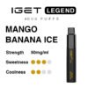 IGET Legend 4000 Puffs - Mango Banana Ice | IGET Bar - Image 2